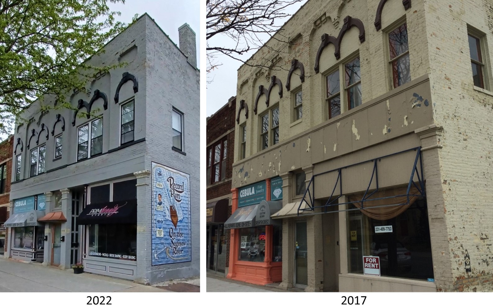 110-112 N. Michigan Exterior Before and After